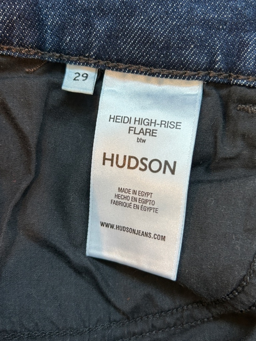 Hudson Heidi High Rise Flare Leg Jeans Dark Wash Denim Women’s 29 - Picture 5 of 7